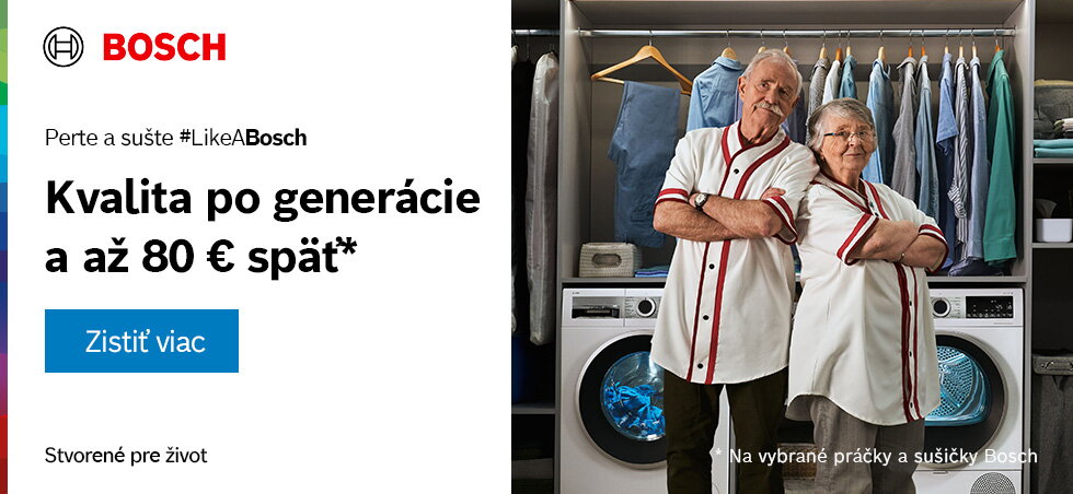 Cashback Kvalitná starostlivosť o bielizeň Bosch 2026