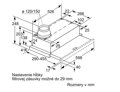 BOSCH DFL064W53 teleskopický odsávač pár