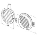 PRÍSLUŠENSTVO PVC krycia mriežka 150mm