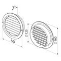 PRÍSLUŠENSTVO PVC krycia mriežka 125mm