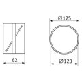 PRÍSLUŠENSTVO PVC spätná klapka 125mm
