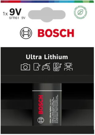 BOSCH 6FR61UL1B/00 Ultra Lithium 9V
