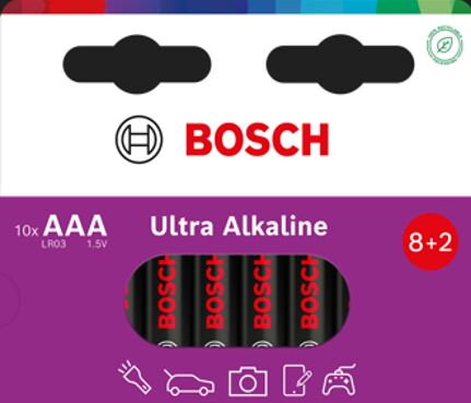 BOSCH LR03UA10B/00 Ultra Alkaline AAA/10