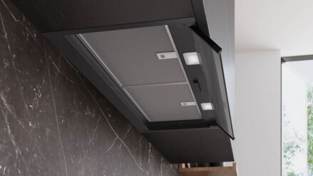 SIEMENS LJ85BCC60 Zabudovateľný odsávač pár 80 cm čisté sklo, čierna, matná