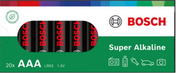 BOSCH LR03SA20P/00 Super Alkaline AAA/20