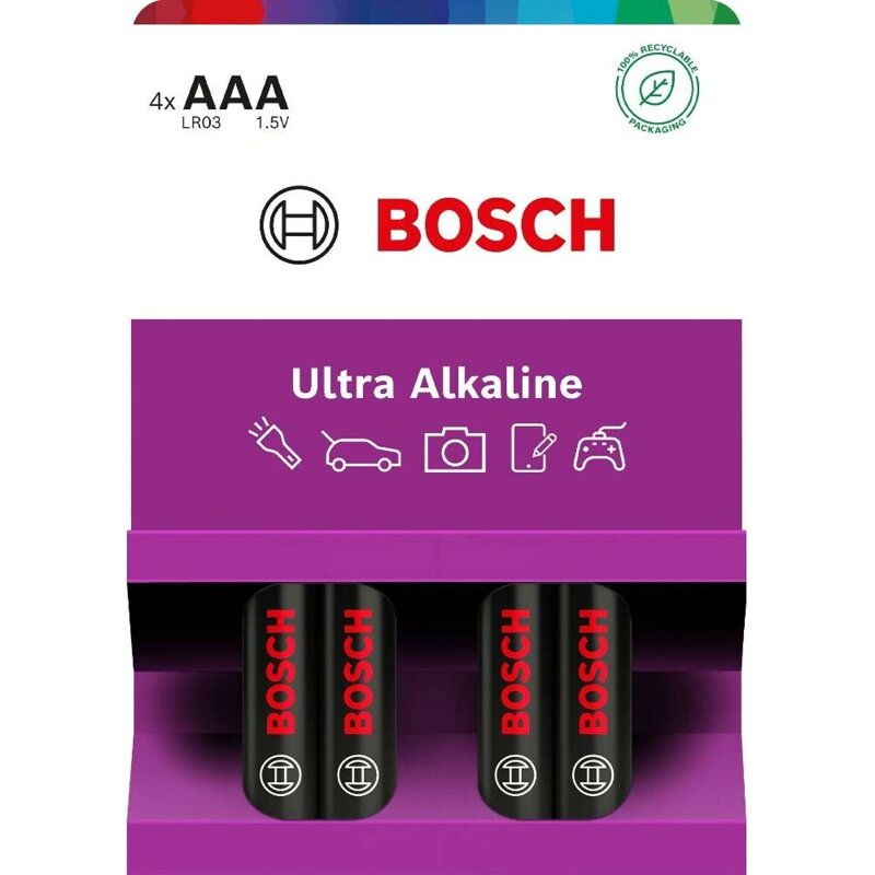 BOSCH LR03UA4B/00 Ultra Alkaline AAA/4