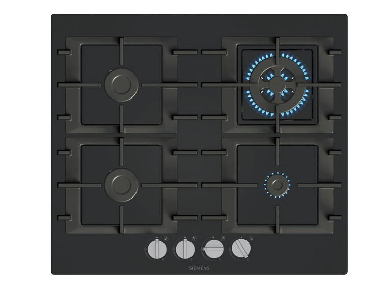 SIEMENS EN6B6HK40 Plynová varná doska 60 cm tvrdené sklo, čierna