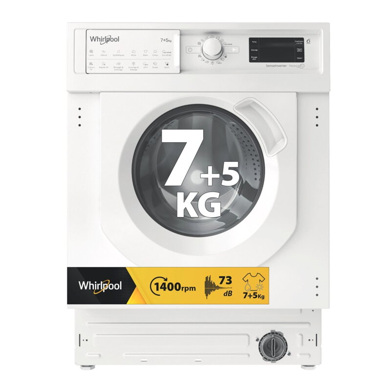 WHIRLPOOL BI WDWG 751482 EU vstavaná práčka so sušičkou